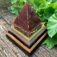 Handcrafted Shungite Amplified Orgone Pyramid [100mm]