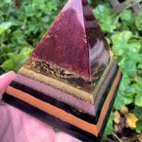 Handcrafted Shungite Amplified Orgone Pyramid [100mm]