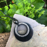 Authentic [C60] Solid Shungite Pendant 50mm  ~ [HOPE TRUST LOVE DREAM]