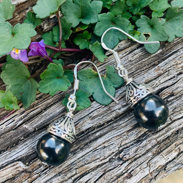 Shungite Amplified [Protection] Earrings - Simple Drop