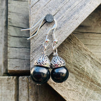 Shungite Amplified [Protection] Earrings - Simple Drop