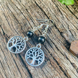 Shungite Amplified Earrings - Tree of Life