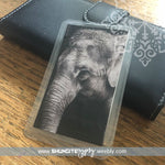 Shungite + CSilver Mobile Phone KiCard ~ EMF Protection ~ ELEPHANT