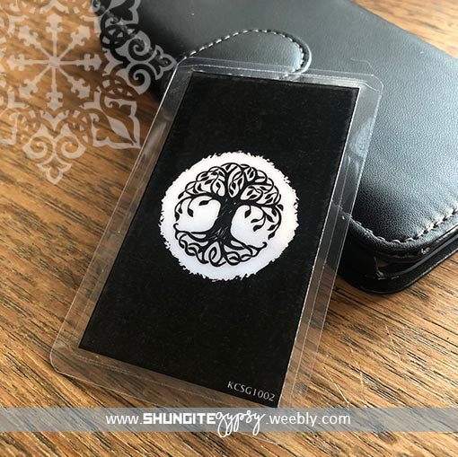 Shungite + CSilver Mobile Phone KiCard ~ EMF Protection ~ TREE OF LIFE