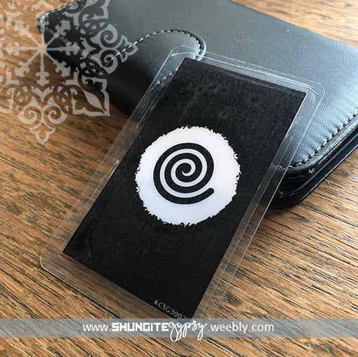 Shungite + CSilver Mobile Phone KiCard ~ EMF Protection ~ SPIRAL