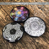 Handcrafted Shungite Resin 40mm Magnet ~ MANDALA