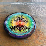 40mm Handcrafted Shungite RESIN Magnet ~ TREE OF LIFE
