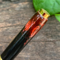 Unique Handcrafted Shungite PEN [One Off] - RED [Gold Finish]
