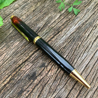 Unique Handcrafted Shungite PEN [One Off] - RED [Gold Finish]