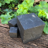 100% Authentic Solid Shungite CUBE 100mm - UNPOLISHED