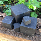 100% Authentic Solid Shungite CUBE 60mm - UNPOLISHED